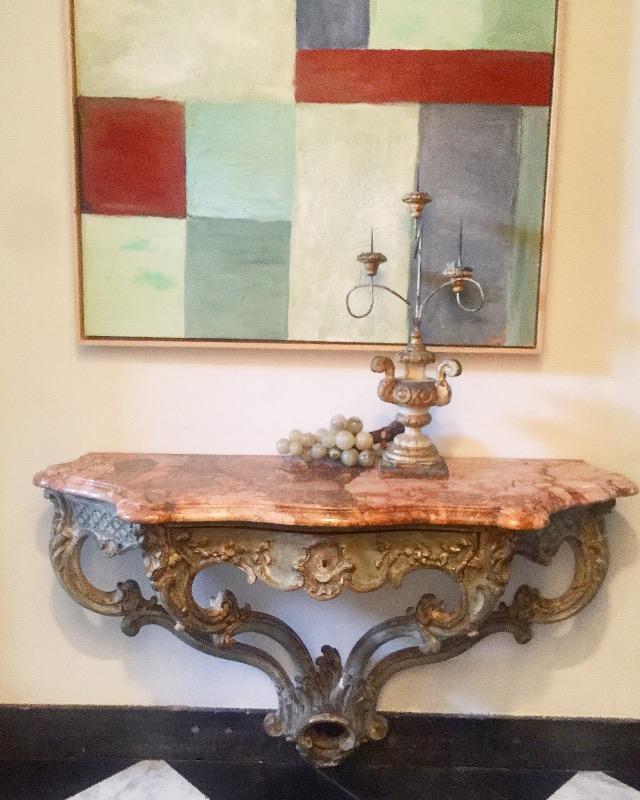 Console with marble top 