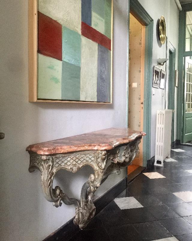 Console with marble top 