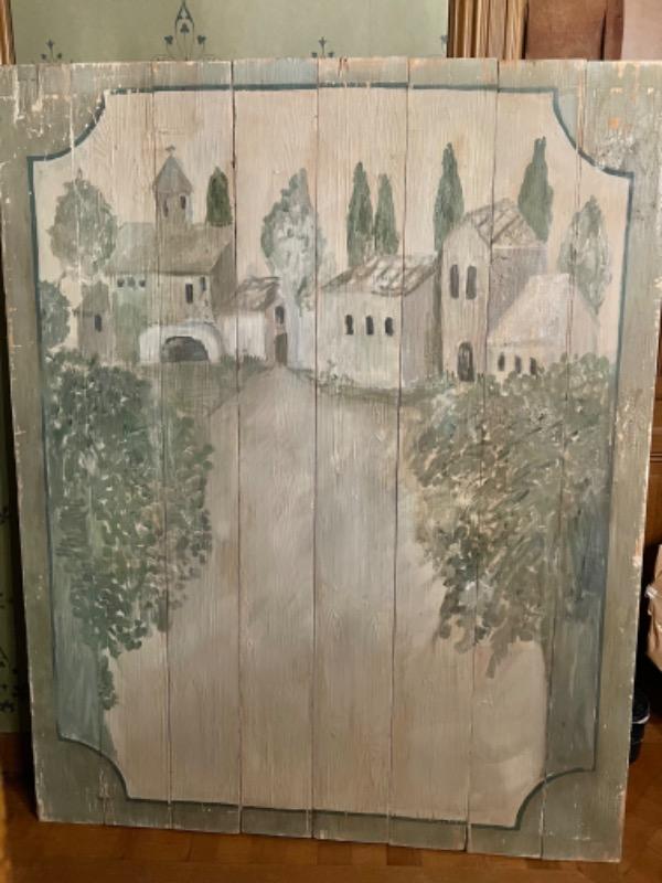 Painted wooden panel
