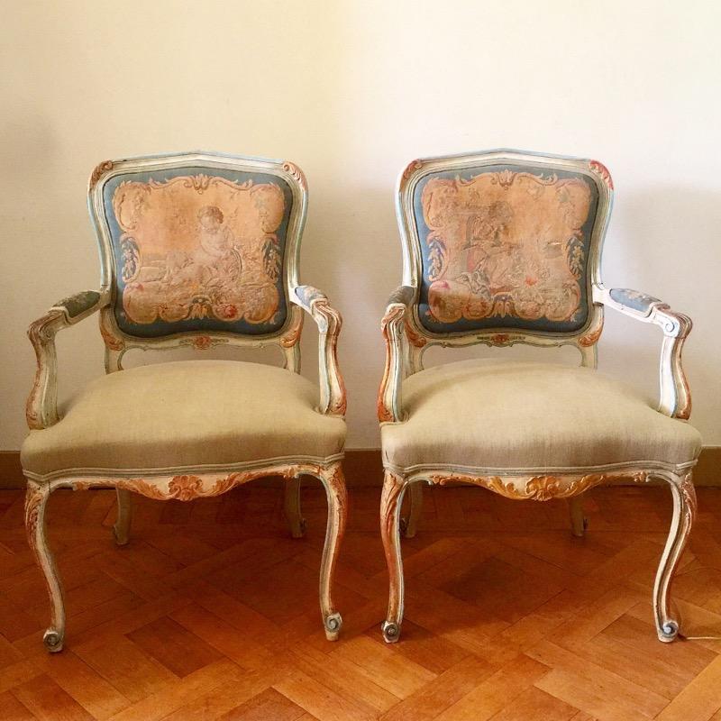 Pair armchairs Italy
