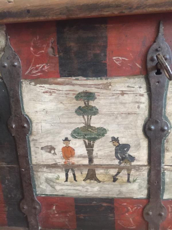 Swedish painted trunk