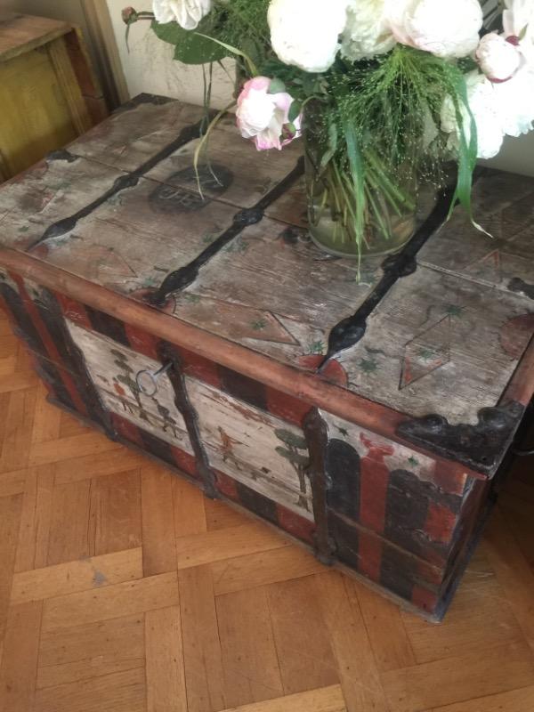 Swedish painted trunk